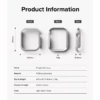 Ringke รุ่น Slim - เคส Apple Watch 10 (46mm) - สี Clear (1P) + สี Light Gray (1P) (แพ็ค 2 ชิ้น)