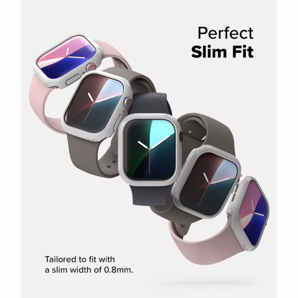 Ringke รุ่น Slim - เคส Apple Watch 10 (46mm) - สี Clear (1P) + สี Light Gray (1P) (แพ็ค 2 ชิ้น)