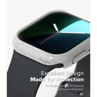 Ringke รุ่น Slim - เคส Apple Watch 10 (46mm) - สี Clear (1P) + สี Light Gray (1P) (แพ็ค 2 ชิ้น)