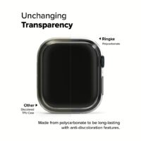 Ringke รุ่น Slim - เคส Apple Watch 10 (46mm) - สี Clear (1P) + สี Light Gray (1P) (แพ็ค 2 ชิ้น)