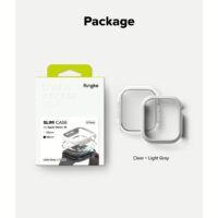 Ringke รุ่น Slim - เคส Apple Watch 10 (46mm) - สี Clear (1P) + สี Light Gray (1P) (แพ็ค 2 ชิ้น)