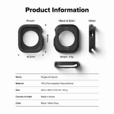 Ringke รุ่น Air Sports - เคส Apple Watch 10 (46mm) - สี Black