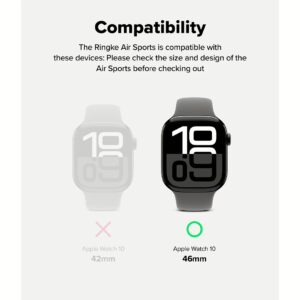 Ringke รุ่น Air Sports - เคส Apple Watch 10 (46mm) - สี Black