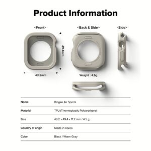 Ringke รุ่น Air Sports - เคส Apple Watch 10 (46mm) - สี Warm Gray