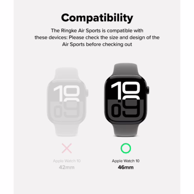 Ringke รุ่น Air Sports - เคส Apple Watch 10 (46mm) - สี Warm Gray