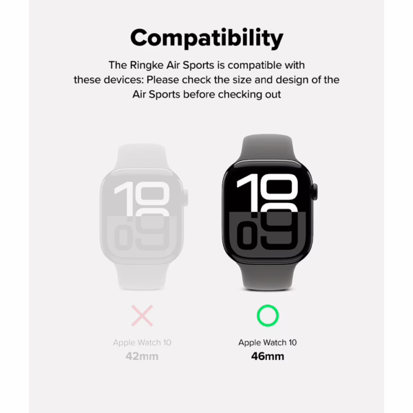 Ringke รุ่น Air Sports - เคส Apple Watch 10 (46mm) - สี Warm Gray