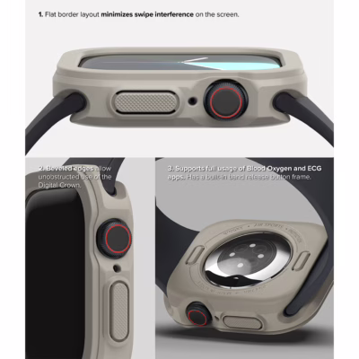 Ringke รุ่น Air Sports - เคส Apple Watch 10 (46mm) - สี Warm Gray