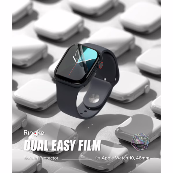 Ringke รุ่น Dual Easy - ฟิล์มกันรอย Apple Watch 10 (46mm) - แพ็ค 3 ชิ้น