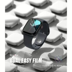 Ringke รุ่น Dual Easy - ฟิล์มกันรอย Apple Watch 10 (46mm) - แพ็ค 3 ชิ้น