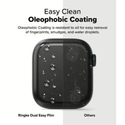 Ringke รุ่น Dual Easy - ฟิล์มกันรอย Apple Watch 10 (46mm) - แพ็ค 3 ชิ้น