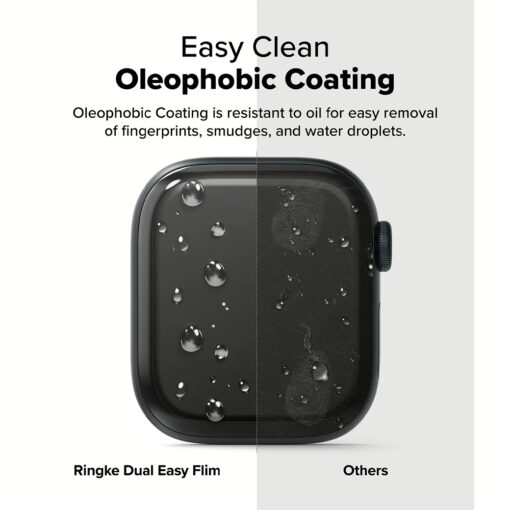 Ringke รุ่น Dual Easy - ฟิล์มกันรอย Apple Watch 10 (46mm) - แพ็ค 3 ชิ้น - Image 6