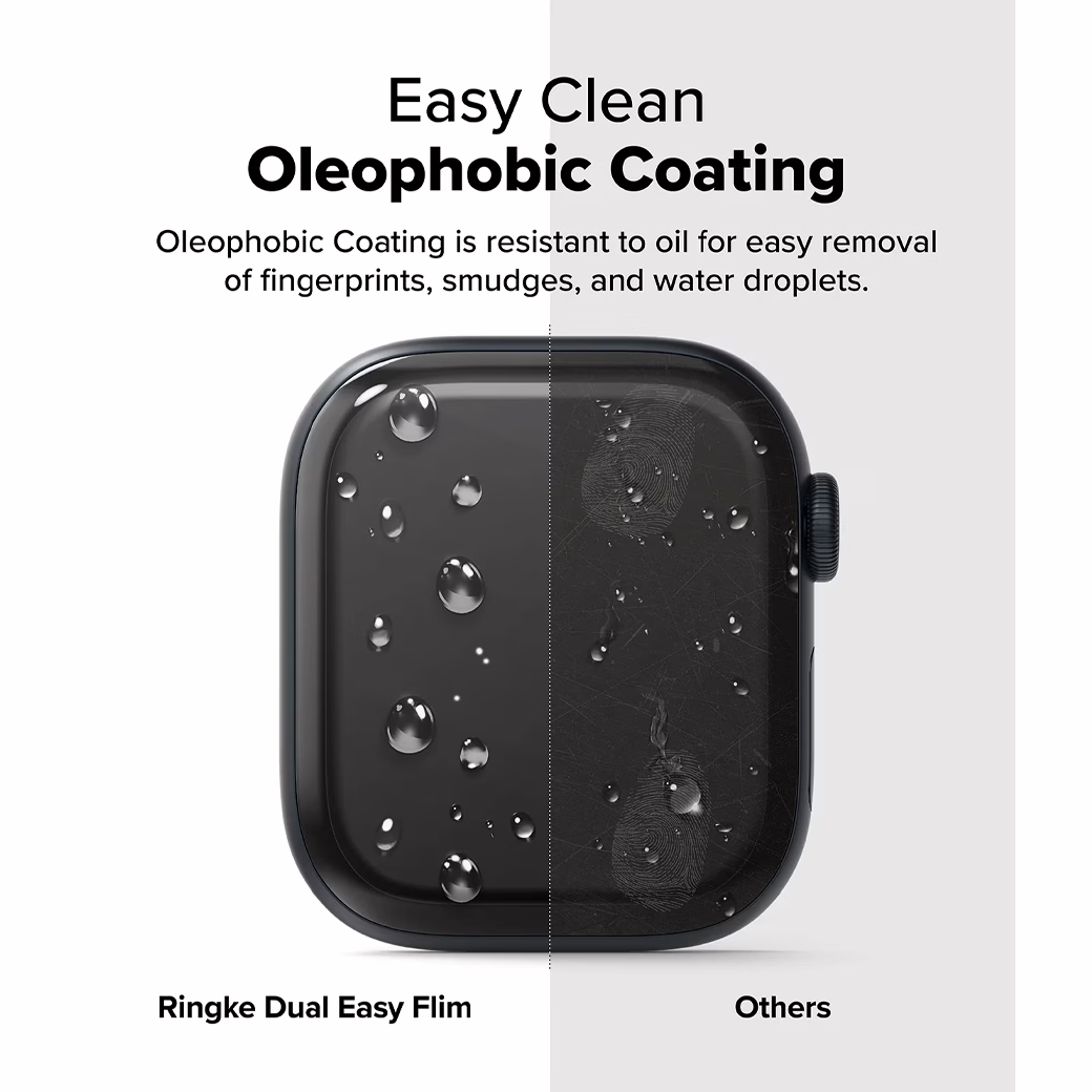 Ringke รุ่น Dual Easy - ฟิล์มกันรอย Apple Watch 10 (46mm) - แพ็ค 3 ชิ้น