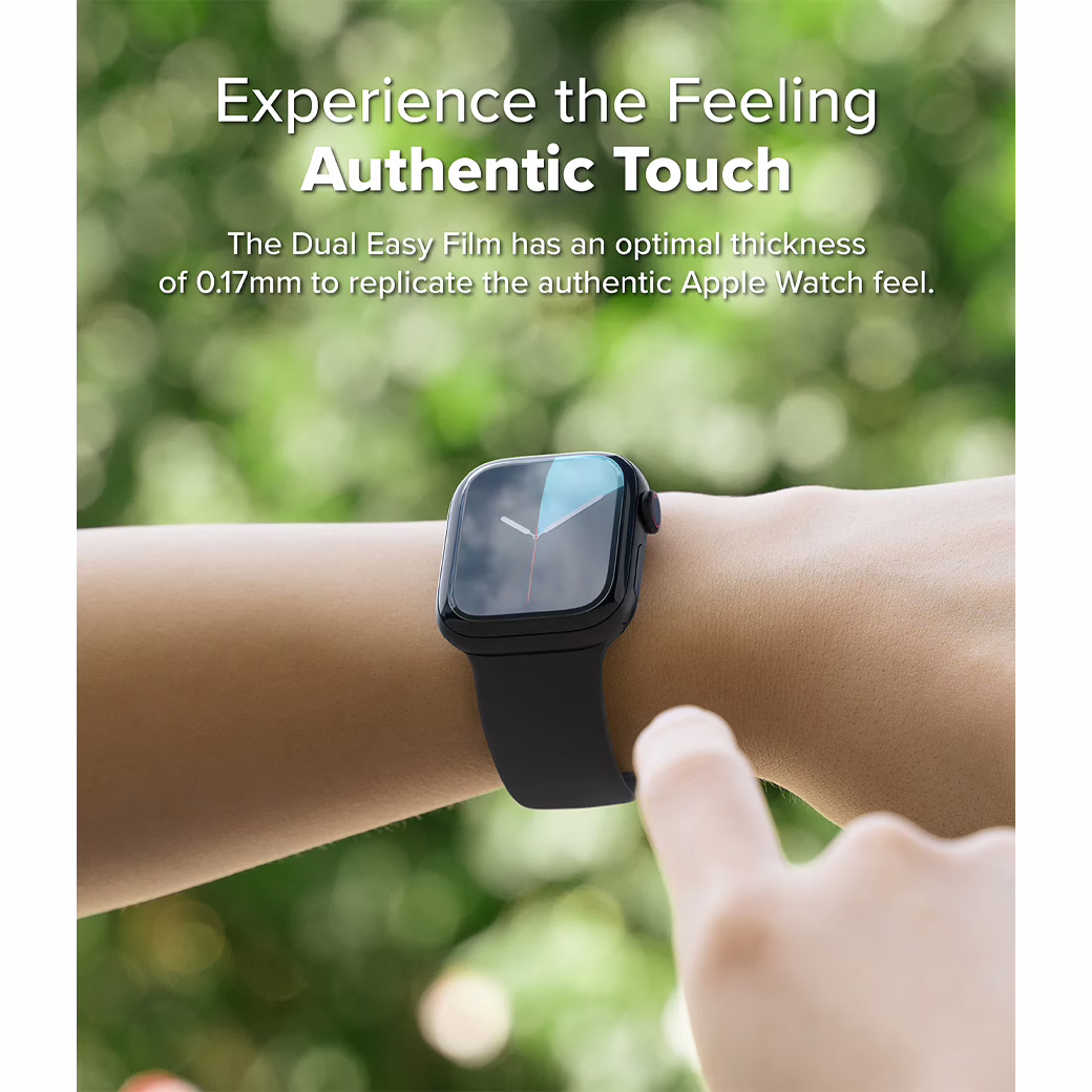 Ringke รุ่น Dual Easy - ฟิล์มกันรอย Apple Watch 10 (46mm) - แพ็ค 3 ชิ้น