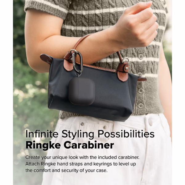 Ringke รุ่น Silicone Case - เคส AirPods 4 - สี Black
