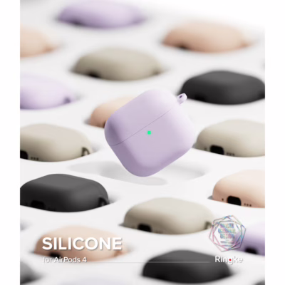 Ringke รุ่น Silicone Case - เคส AirPods 4 - สี Black