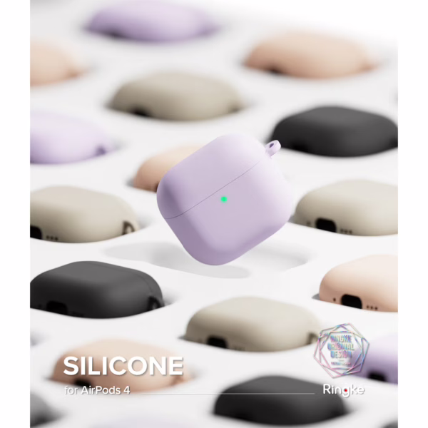 Ringke รุ่น Silicone Case - เคส AirPods 4 - สี Black
