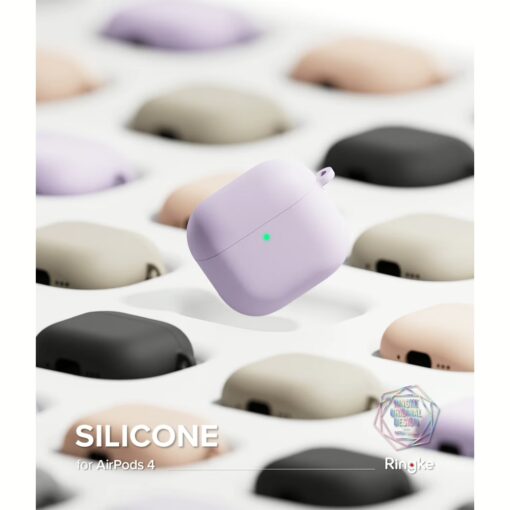 Ringke รุ่น Silicone Case - เคส AirPods 4 - สี  Black - Image 2