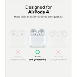 Ringke รุ่น Silicone Case - เคส AirPods 4 - สี Black