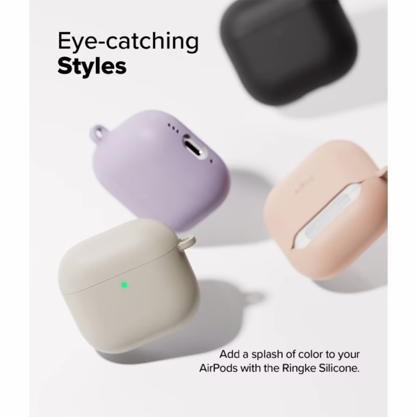 Ringke รุ่น Silicone Case - เคส AirPods 4 - สี Black