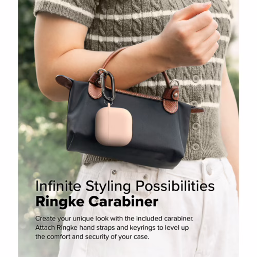 Ringke รุ่น Silicone Case - เคส AirPods 4 - สี Pink Sand