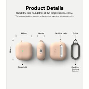 Ringke รุ่น Silicone Case - เคส AirPods 4 - สี Pink Sand