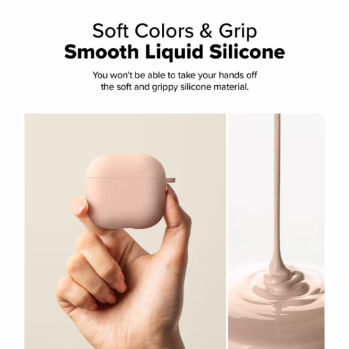 Ringke รุ่น Silicone Case - เคส AirPods 4 - สี Pink Sand