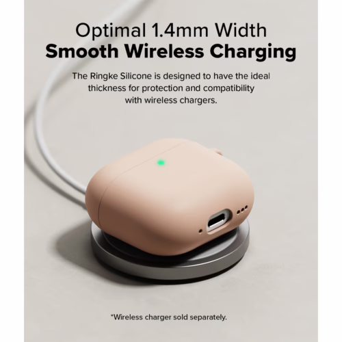 Ringke รุ่น Silicone Case - เคส AirPods 4 - สี Pink Sand