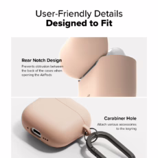 Ringke รุ่น Silicone Case - เคส AirPods 4 - สี Pink Sand