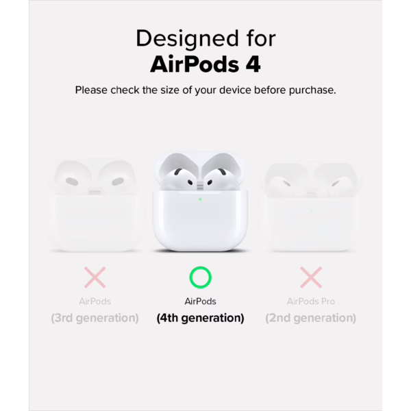 Ringke รุ่น Silicone Case - เคส AirPods 4 - สี Stone