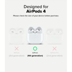 Ringke รุ่น Silicone Case - เคส AirPods 4 - สี Stone