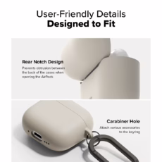 Ringke รุ่น Silicone Case - เคส AirPods 4 - สี Stone