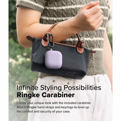Ringke รุ่น Silicone Case - เคส AirPods 4 - สี Light Purple
