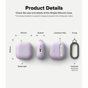 Ringke รุ่น Silicone Case - เคส AirPods 4 - สี Light Purple