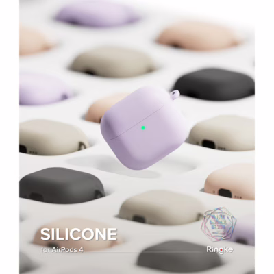 Ringke รุ่น Silicone Case - เคส AirPods 4 - สี Light Purple