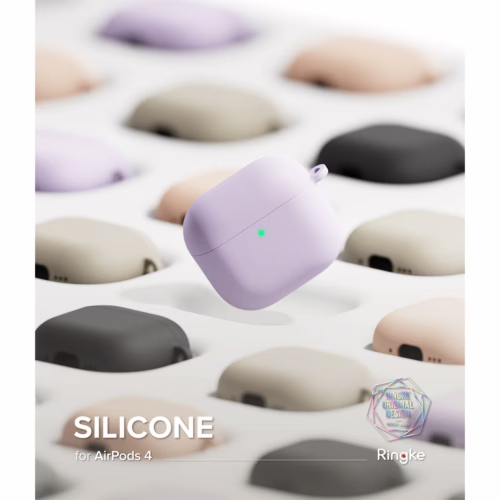 Ringke รุ่น Silicone Case - เคส AirPods 4 - สี Light Purple