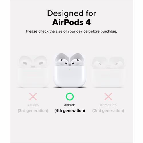 Ringke รุ่น Silicone Case - เคส AirPods 4 - สี Light Purple
