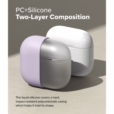 Ringke รุ่น Silicone Case - เคส AirPods 4 - สี Light Purple