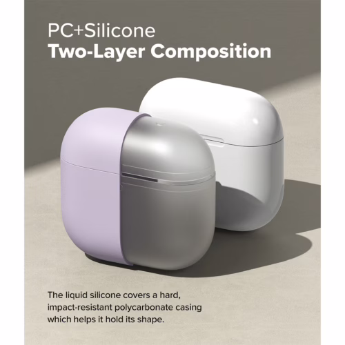 Ringke รุ่น Silicone Case - เคส AirPods 4 - สี Light Purple