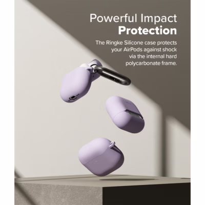 Ringke รุ่น Silicone Case - เคส AirPods 4 - สี Light Purple