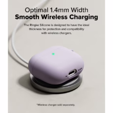 Ringke รุ่น Silicone Case - เคส AirPods 4 - สี Light Purple