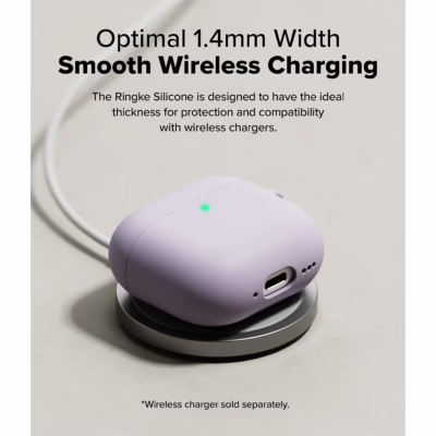 Ringke รุ่น Silicone Case - เคส AirPods 4 - สี Light Purple