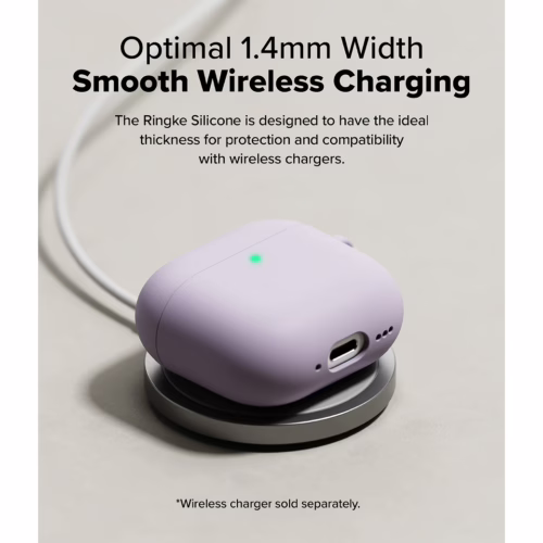 Ringke รุ่น Silicone Case - เคส AirPods 4 - สี Light Purple