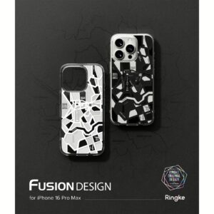 Ringke รุ่น Fusion Design - เคส iPhone 16 Pro - ลาย Seoul Map Black