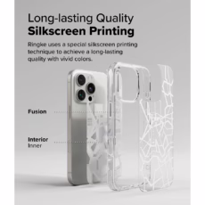 Ringke รุ่น Fusion Design - เคส iPhone 16 Pro Max - ลาย Seoul Map White