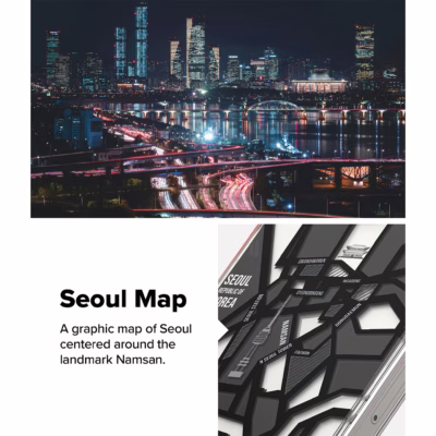 Ringke รุ่น Fusion Design - เคส iPhone 16 Pro Max - ลาย Seoul Map Black