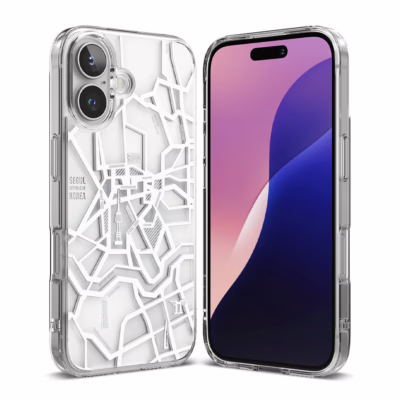 Ringke รุ่น Fusion Design - เคส iPhone 16 Plus - ลาย Seoul Map White