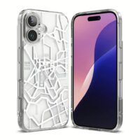 Ringke รุ่น Fusion Design - เคส iPhone 16 Plus - ลาย Seoul Map White