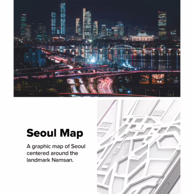 Ringke รุ่น Fusion Design - เคส iPhone 16 Plus - ลาย Seoul Map White