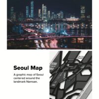 Ringke รุ่น Fusion Design - เคส iPhone 16 Plus - ลาย Seoul Map Black