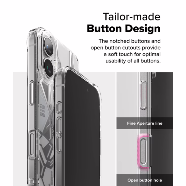 Ringke รุ่น Fusion Design - เคส iPhone 16 - ลาย Seoul Map White